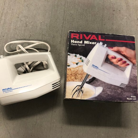 rival white hand mixer